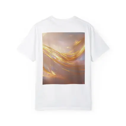 Gold Liquid Swirl Abstract Glowing Light