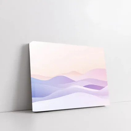 Soft Pastel Abstract Wave Landscape Art