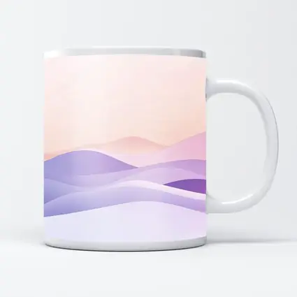 Soft Pastel Abstract Wave Landscape Art