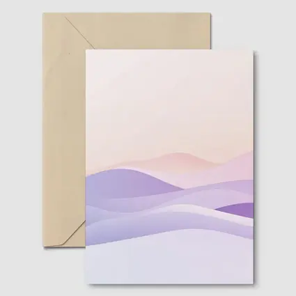Soft Pastel Abstract Wave Landscape Art