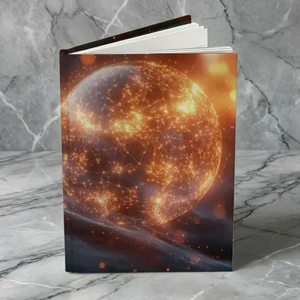 Glowing Network Sphere Dark Space Background
