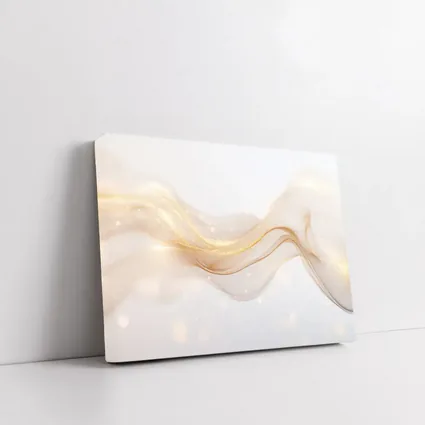 Gold Glitter Wave Flow Abstract Beige Background