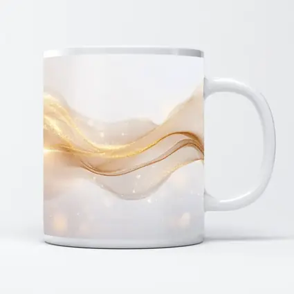 Gold Glitter Wave Flow Abstract Beige Background