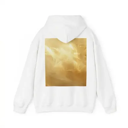 Golden Swirling Smoke Abstract Art Print