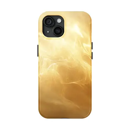 Golden Swirling Smoke Abstract Art Print