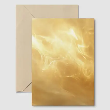 Golden Swirling Smoke Abstract Art Print