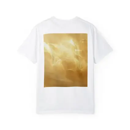 Golden Swirling Smoke Abstract Art Print