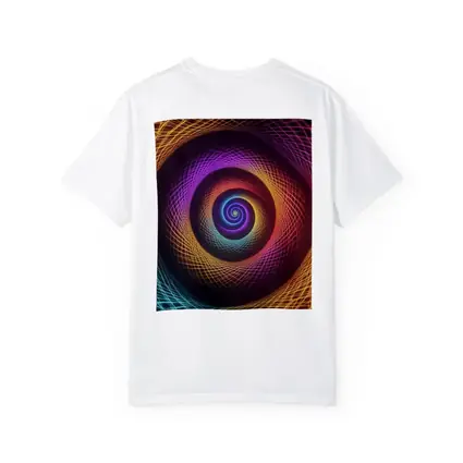 Rainbow Spiral Neon Abstract Dark Background