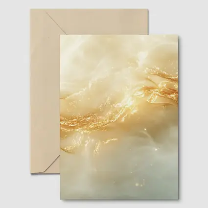 Gold Swirl Abstract Beige Marble Art
