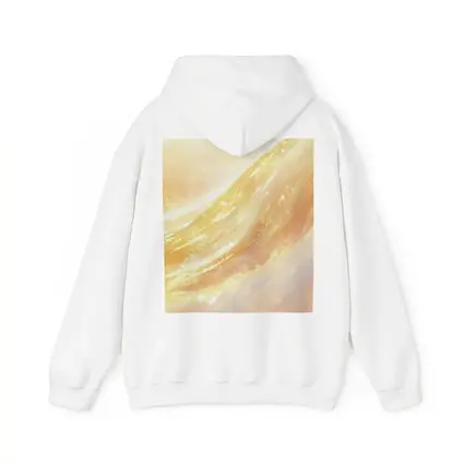 Golden Light Waves Abstract Glitter Art