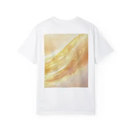 Golden Light Waves Abstract Glitter Art