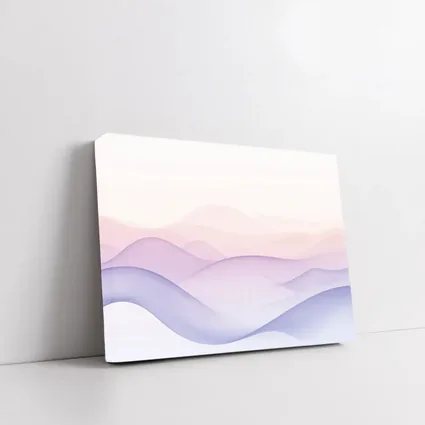 Soft Pastel Wave Abstract Minimalist Art