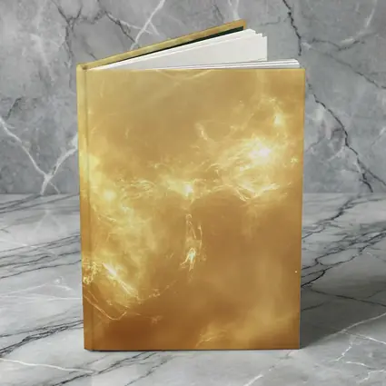 Golden Nebula Swirling Light Abstract Space