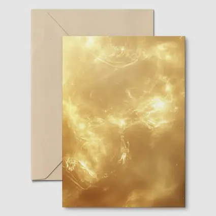 Golden Nebula Swirling Light Abstract Space