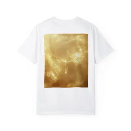 Golden Nebula Swirling Light Abstract Space