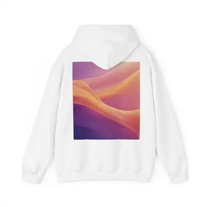 Soft Orange Purple Abstract Wave Art
