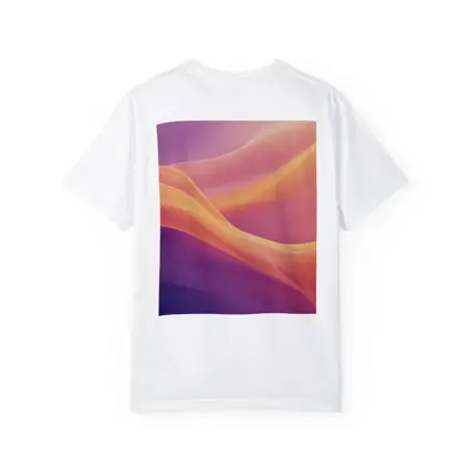 Soft Orange Purple Abstract Wave Art