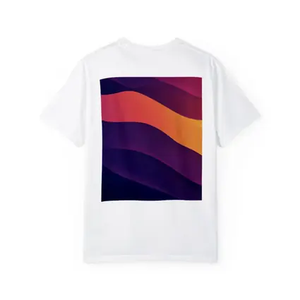 Abstract Purple Orange Wave Flow Art