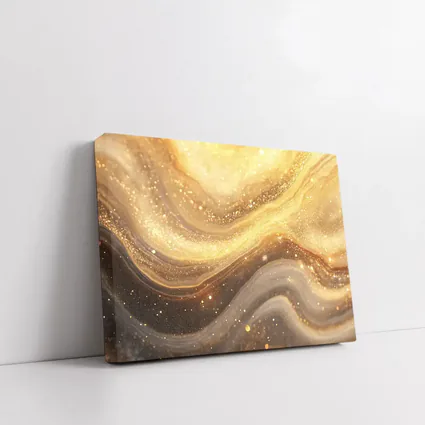 Gold Marble Abstract Swirling Glitter Flow