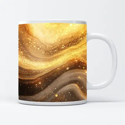 Gold Marble Abstract Swirling Glitter Flow