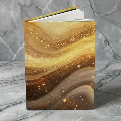 Gold Marble Abstract Swirling Glitter Flow