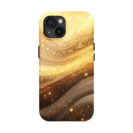 Gold Marble Abstract Swirling Glitter Flow