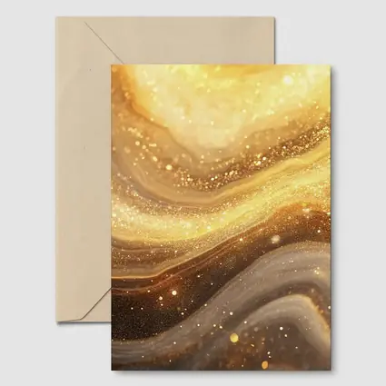 Gold Marble Abstract Swirling Glitter Flow