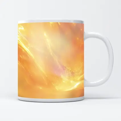 Golden Abstract Light Wave Art Print