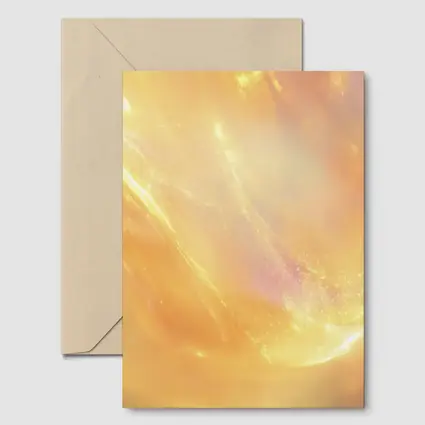 Golden Abstract Light Wave Art Print