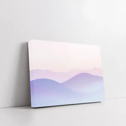Pastel Purple Mountain Layers Soft Sky