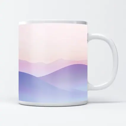 Pastel Purple Mountain Layers Soft Sky