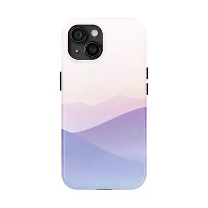 Pastel Purple Mountain Layers Soft Sky