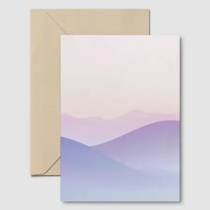 Pastel Purple Mountain Layers Soft Sky