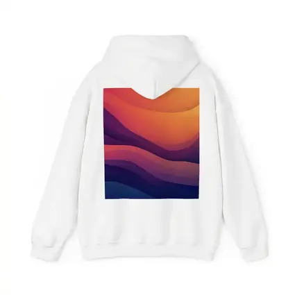 Abstract Wave Gradient Purple Orange Art