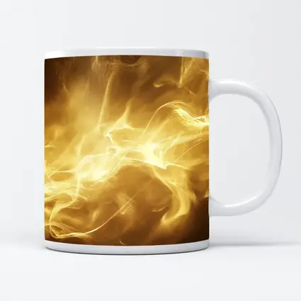 Golden Smoke Abstract Dark Background Art