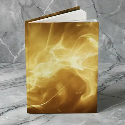 Golden Smoke Abstract Dark Background Art