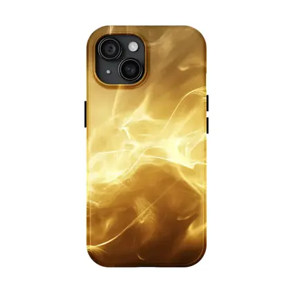 Golden Smoke Abstract Dark Background Art