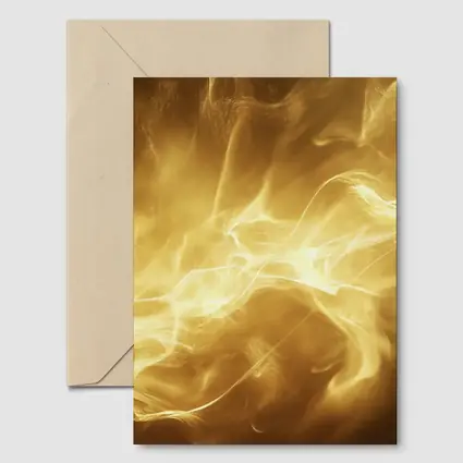 Golden Smoke Abstract Dark Background Art