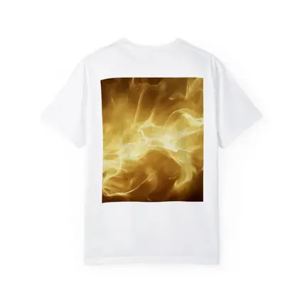 Golden Smoke Abstract Dark Background Art