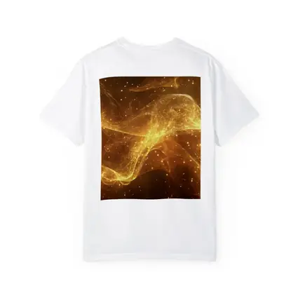 Golden Light Waves Abstract Dark Background