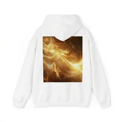 Golden Abstract Swirling Energy Light Waves