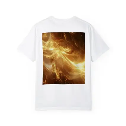 Golden Abstract Swirling Energy Light Waves