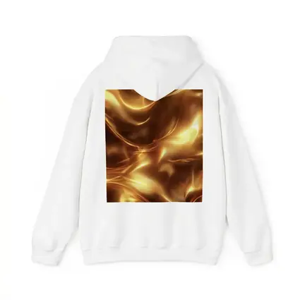 Liquid Gold Abstract Flowing Waves Art