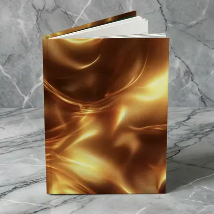 Liquid Gold Abstract Flowing Waves Art