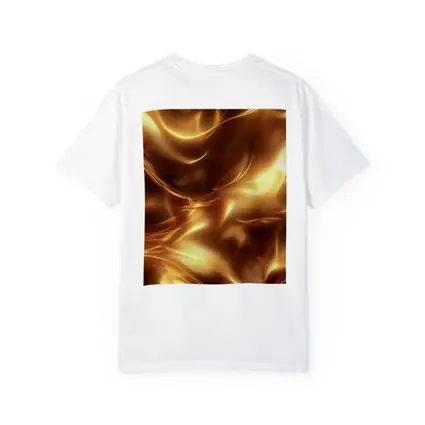 Liquid Gold Abstract Flowing Waves Art