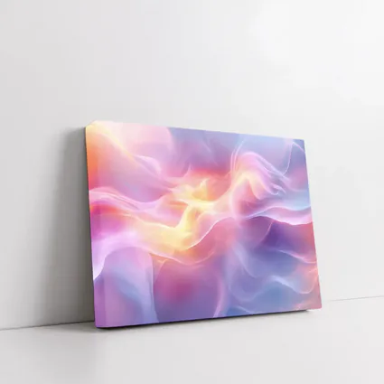 Soft Pink Purple Abstract Flowing Wave Art