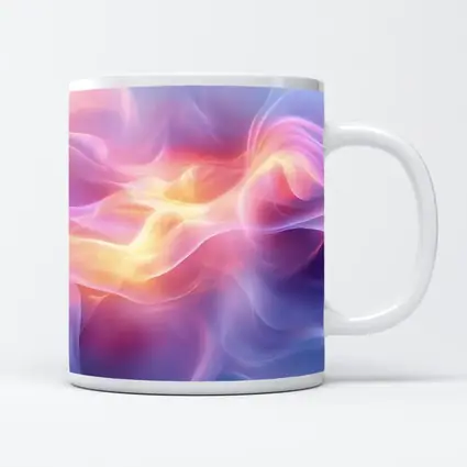 Soft Pink Purple Abstract Flowing Wave Art