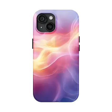 Soft Pink Purple Abstract Flowing Wave Art