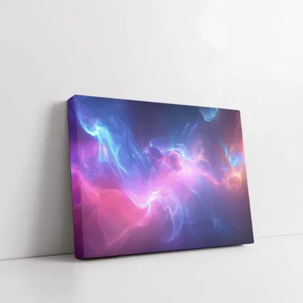 Blue Pink Purple Abstract Neon Energy Art