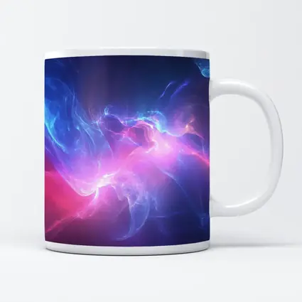 Blue Pink Purple Abstract Neon Energy Art